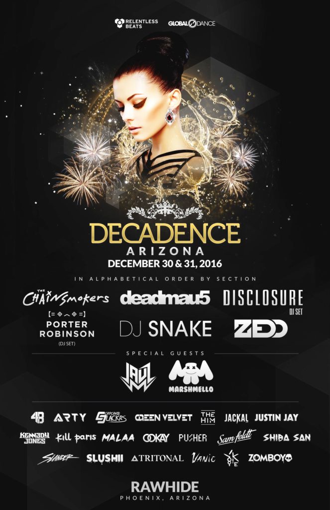 Decadence Lineup