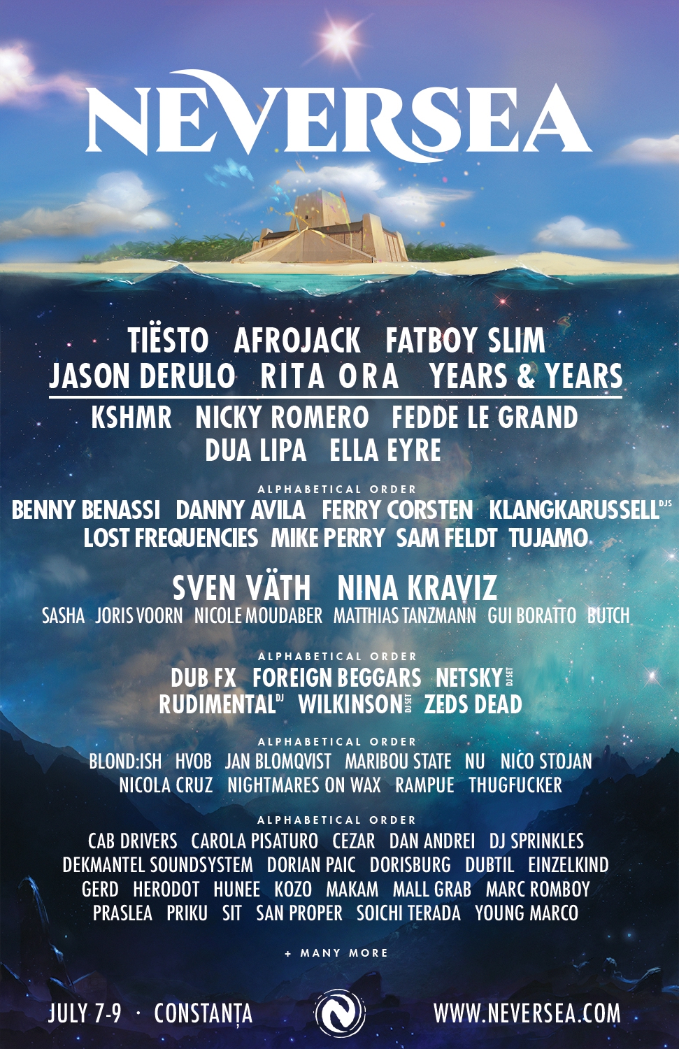 Neversea Festival 2017 Flier