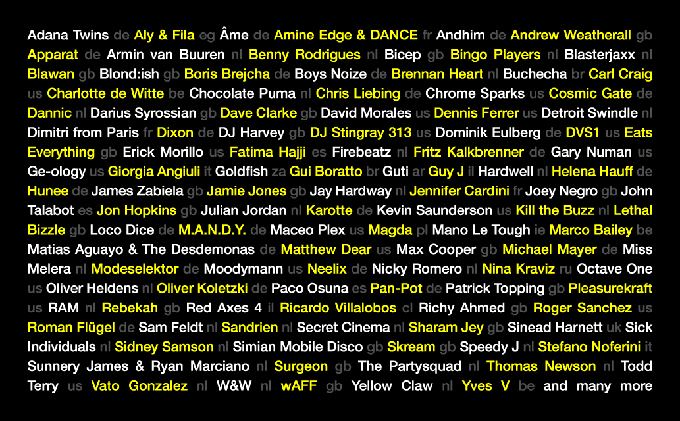 ADE 2017 Full Lineup