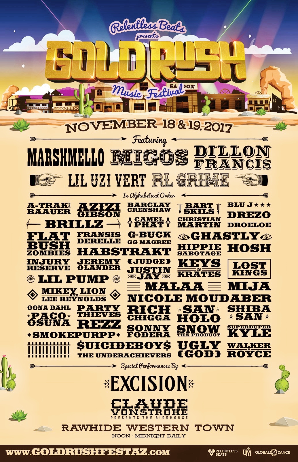Gold Rush Music Festival 2017 Flier