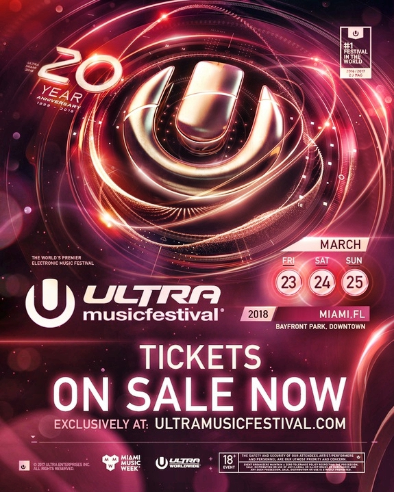 Ultra Music Festival 2018 Tickets Sale Flier