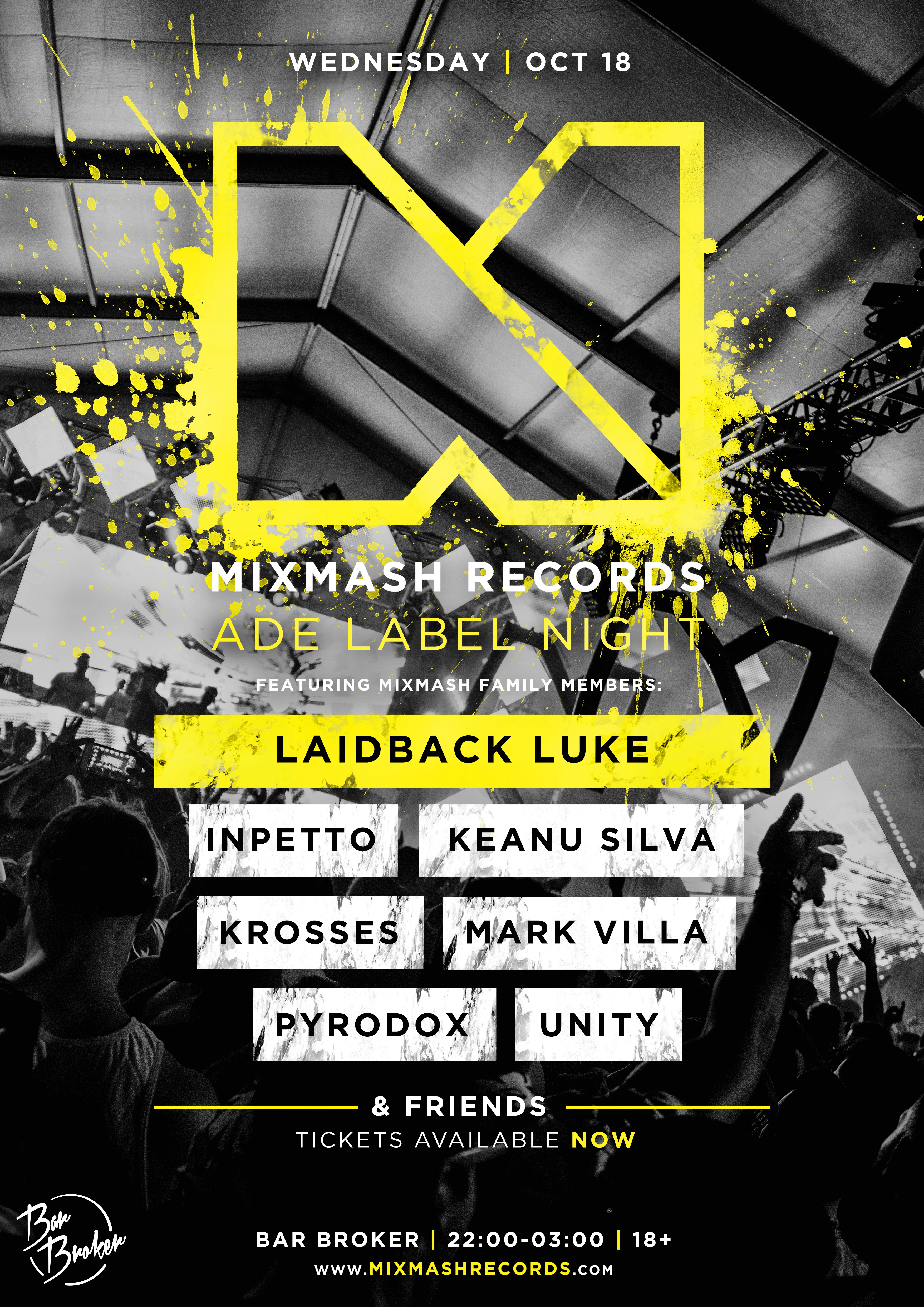 Mixmash ADE Label Night 2017 Flyer