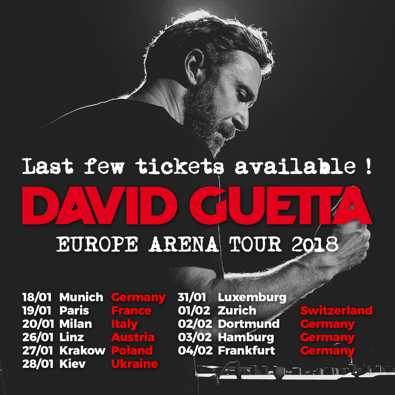 David Guetta 2018 Flyer