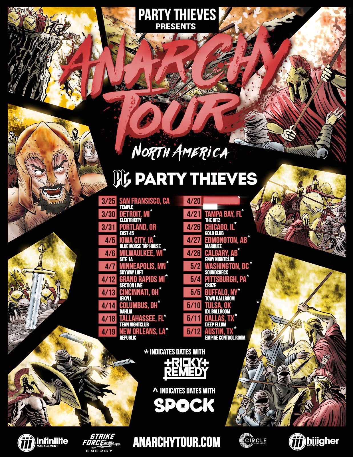Party Thieves 2018 Tour Flyer