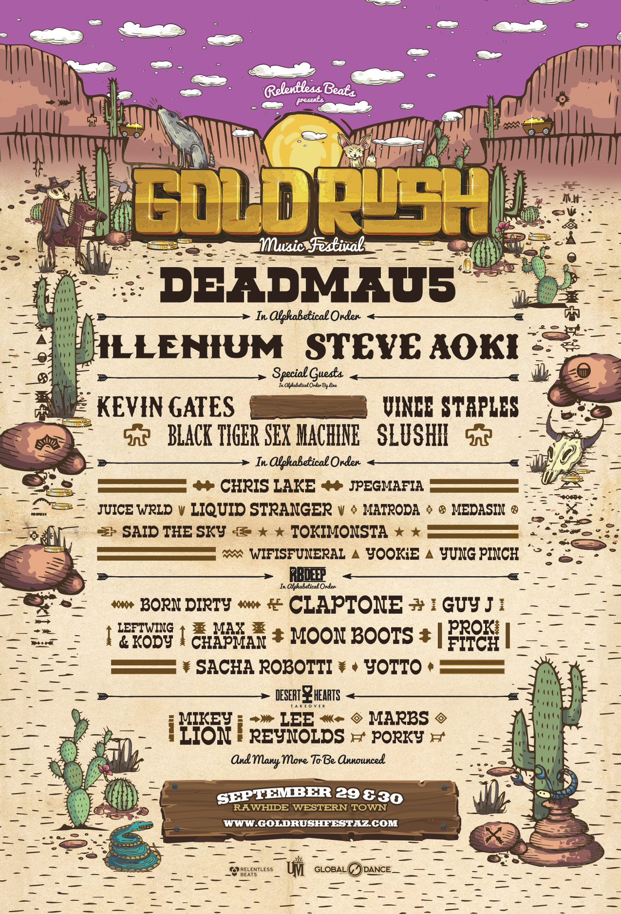 Goldrush 2018 Phase One Lineup Flyer