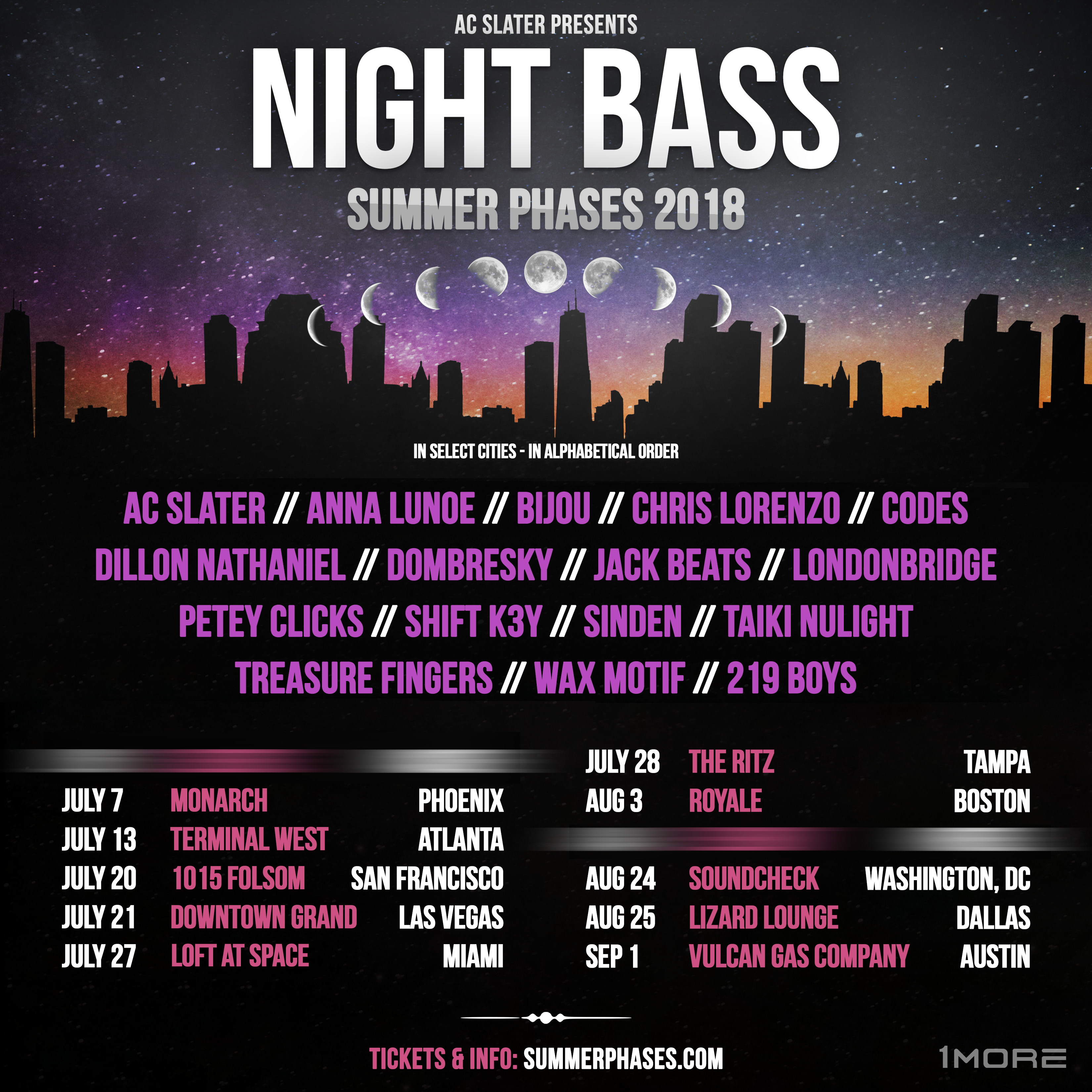 AC Slater Summer Phases 2018 Flyer