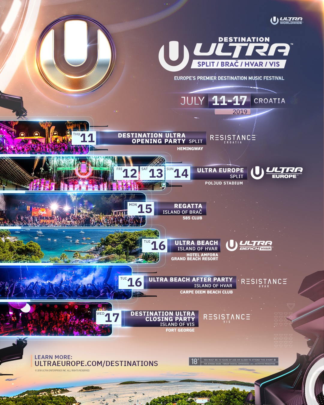 Ultra Europe 2019 Teaser Flyer