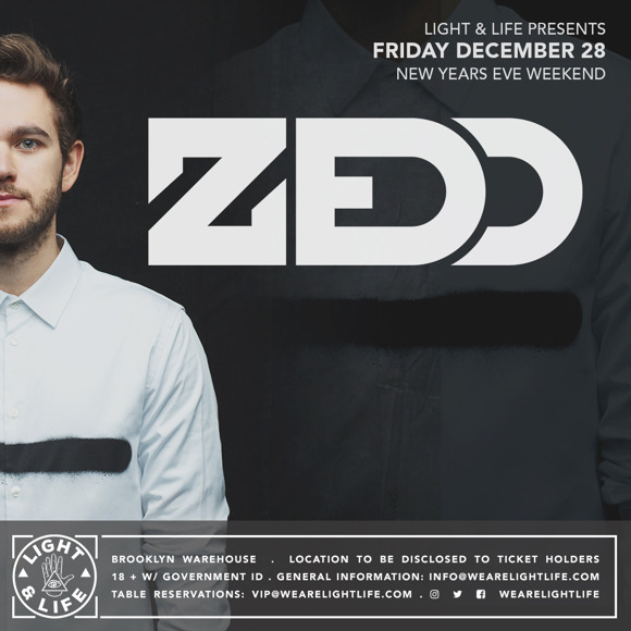 Zedd 2019 New Years Eve Flyer