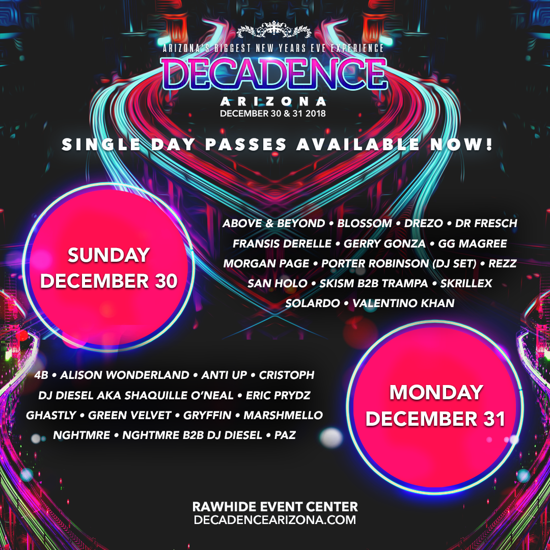 Decadence 2018 Lineup