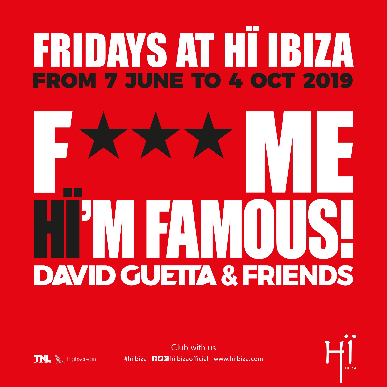 David Guetta & Friends Ibiza 2019 Flyer