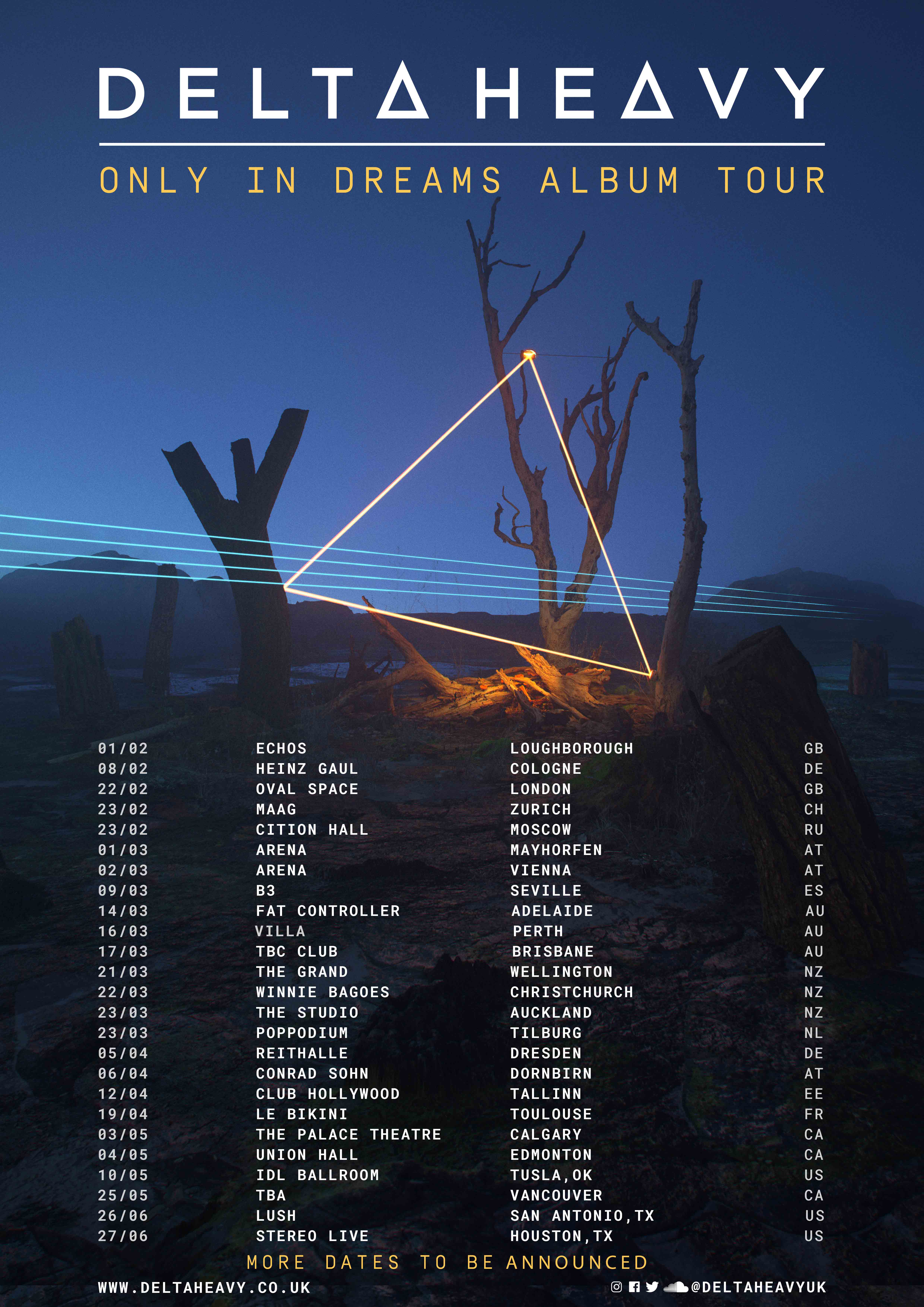 Only In Dreams 2019 Tour Flyer