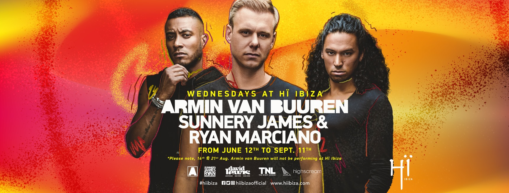 Armin van Buuren & Sunnery James & Ryan Marciano 2019 Flyer