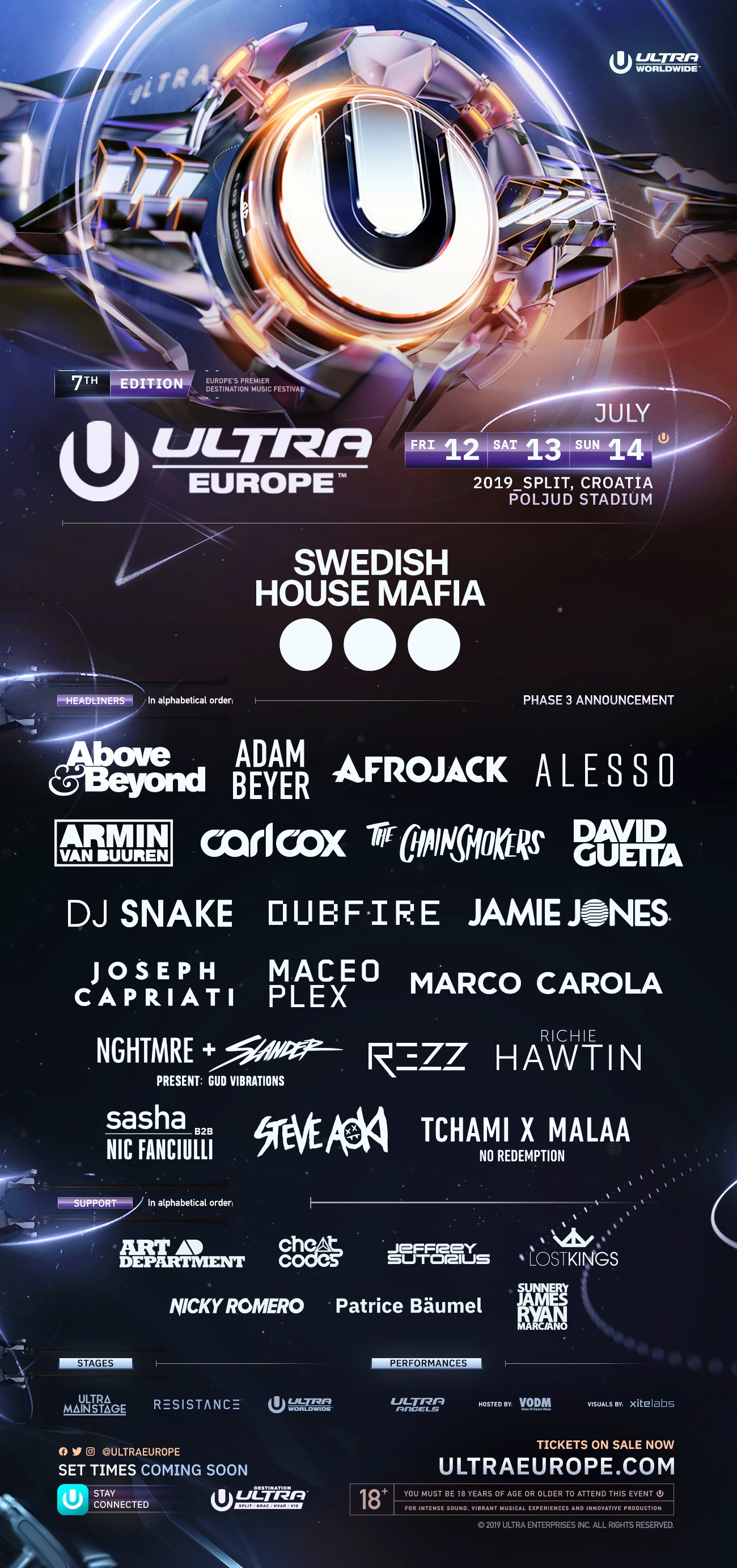 Ultra Europe 2019 Flyer